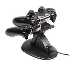Load image into Gallery viewer, AGPtek Dual USB Charger Charging Docking Station Stand for Sony Playstation 4 PS4 Controller
