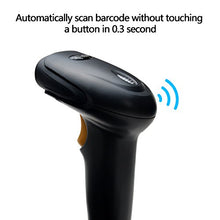 Load image into Gallery viewer, USB Automatic Barcode Scanner, AGPtek Handheld Laser Bar-code Reader + Hands Free Automatic Scanning Barcode with Adjustable Stand Holder (Black)
