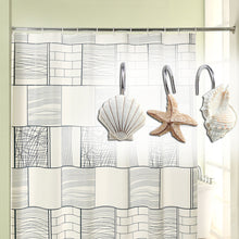 Load image into Gallery viewer, AGPTEK 12 PCS DECORATIVE Seashell Shower Curtain Hooks Bathroom Beach Shell Decor
