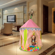 Load image into Gallery viewer, ODOLAND Princess Castle Children Play Tent for Kids Indoor &amp; Outdoor Pink Playhouse

