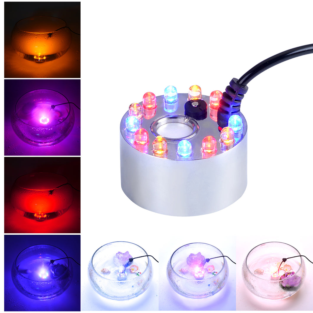 12LED Changing Color Mist Maker Fogger Mist Generator Large Capacity Of Mist Perfect for Halloween and other Holidays