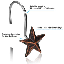 Load image into Gallery viewer, 12Pcs Anti-rust Star Decorative Shower Curtain Hooks
