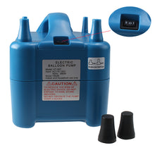 Load image into Gallery viewer, AGPtek Two Nozzles High Speed Electric Balloon Inflator Air Pump
