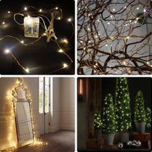 Load image into Gallery viewer, AGPtek 16.5FT 50 Individual LED String Lights Waterproof Ultra Thin Copper Wire Starry Light For Wedding Party
