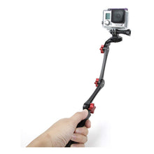 Load image into Gallery viewer, AGPtEK Aluminium Foldable Multi-function Pocket 3-Way (Arm/Handgrip/Stabilizer) Monopod for GoPro Hero 1 2 3 3+ 4 (Black-Red)-GoPro camera, case and tripod adapter not included
