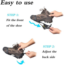 Load image into Gallery viewer, Non-Slip Over Shoe, Climbing Snow Ice Cleats Grips Anti-Slip Studded Ice Traction Shoe Covers Spike Crampons Cleats Size XL
