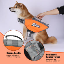 Load image into Gallery viewer, L Size Dog Life Jacket Reflective Safety Vest with Adjustable Buckles &amp; Durable Rescue Handle Swimming Surfing Boating
