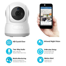 Load image into Gallery viewer, Wireless WIFI Pan Tilt HD Security Network Indoor CCTV IP Camera Night Vision

