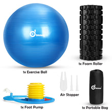 Load image into Gallery viewer, 3-In-1 Yoga Ball Muscle Massage Trigger Point Foam Roller Kit Fitness Exercise
