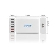 AGPTEK 6 Ports Smart USB Desktop Charging Station USB Travel Wall Charger