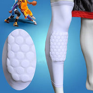 AGPtek L Size White Antislip Crashproof Basketball Cycling Baseball Leg Knee Honeycomb Pad Long Sleeve Protection Gear Protection Knee