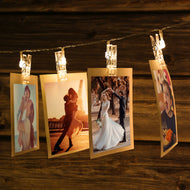 String Lights, IMAGE 7ft 20 Photo Clips LED String Lights, Fairy Twinkle Lights Battery Operated for Hanging Photos, Cards, Artwork, Ideal for Christmas, Wedding, Birthday and Parties