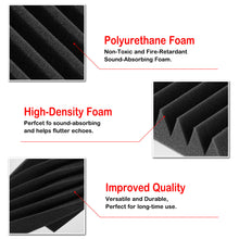 Load image into Gallery viewer, AGPtEK 12 Packs Soundproof Foams 12*12 *2 In Acoustic Foam Panels Ideal for Recording Studio TV Room Kid’s Room Office and Podcast Recording with Adhesive Tabs
