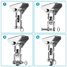 Load image into Gallery viewer, Swing Hanger Set Brackets Suspension Hook 360°Rotation for Yoga Seat Hammock Chair
