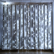 Load image into Gallery viewer, IMAGE 448 LED 6.6*19.6 feet LED Curtain Lights with 8 Light Modes and Memory Function, Waterproof Window Curtain Lights White
