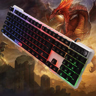 AGPtEK SADES USB PC Gaming Keyboard - LED 7 & 3 Switchable Backlight Colors, 104 Standard Keys, 19 Non-conflict Keys,13 Fn Composite Keys