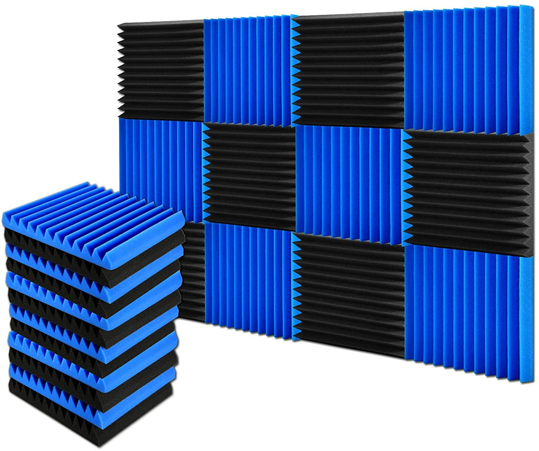 12Packs Sound Proof Padding Acoustic Foam Panels for Studio Kid’s Room Office Podcast Recording