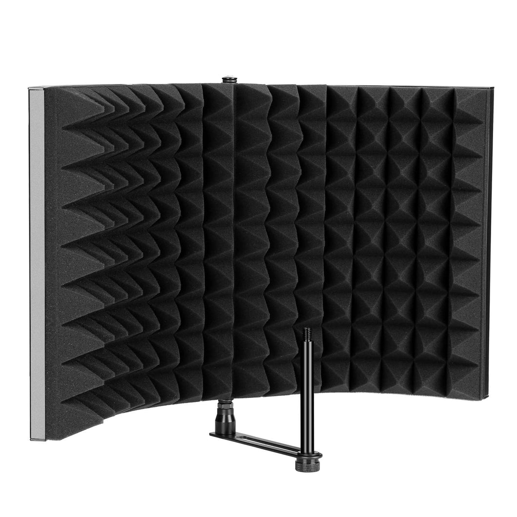 AGPTEK Studio Microphone Foam Shield Soundproofing Acoustic Panel Mic Booth Shield Noise Deadening Absorbing (L(13