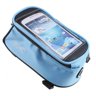 IMAGE Sky-Blue Cycling Bike Bicycle Frame Pannier Front Tube Top Tube Bag for 4.8 inch Cell Phone (Sumsung S3/iPhone 5C 5S 6/HTC Nokia Sony LG and ect)