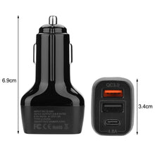 Load image into Gallery viewer, AGPtEK Quick Charge 3.0 &amp; USB Type-C 3-Port USB Car Charger, Power Drive+ 3 for Galaxy S7/S6/Edge/Plus, Note 5/4 and Power IQ for iPhone 7/6s/Plus, iPad Pro/Air 2/mini, LG, Nexus, HTC and More
