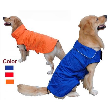 AGPtEK Waterproof Nylon Dog Winter Coat Jacket for Large Dogs - Blue L
