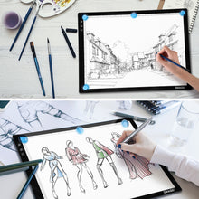 Load image into Gallery viewer, A3 Light Pad, IMAGE A3 LED Tracing Pad Ultra-Thin Drawing Pad Adjustable Brightness, USB Powered with Physical Buttons, A3 LED Light Pad for Diamond Painting, Sketching, Animation, Stenciling and X-ray Viewing
