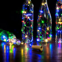 Load image into Gallery viewer, Bottle Led Lights, AGPtek Bottle Mini String Lighting 30in Copper Wire Cork Shape Light Starry Light for Wedding/Party/Decoration - RGB Multi Color
