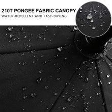Load image into Gallery viewer, 68 Inches Automatic Open Golf Umbrella, Extra Large Oversized Vented Double Canopy Windproof Rainproof &amp; Sun-Resistant (Black)
