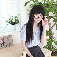 Load image into Gallery viewer, New style black Fashion Long straight women&#39;s Girl full Hair Wig cosplay
