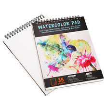 Load image into Gallery viewer, AGPtEk Watercolor Paper Pad 9 * 12 inches 35 Sheets Acid Free Great for Watercolor Painting and Wet Media
