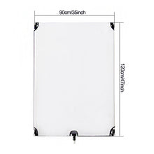 Load image into Gallery viewer, Nicam 35inchx47inch/ 90x120 CM 5-in-1Photo Studio Reversible Gold/Silver &amp; Black/White and Translucent Fabric Panel Light Reflector with Mounting Bracket and Carrying Bag
