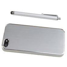 Load image into Gallery viewer, Silver Luxury Brushed Metal Aluminum Chrome Hard Case For iPhone 5
