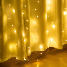 Load image into Gallery viewer, IMAGE 600 LED 9.8*19.6 feet LED Curtain Lights with 8 Light Modes and Memory Function, Waterproof Curtain Lights Warm White
