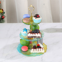 Load image into Gallery viewer, Resin Casting 3 Tier Cake Stand Mold DIY Silicone Mold Kit with 3 Round Tray
