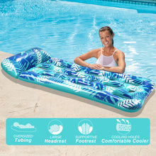 Load image into Gallery viewer, Pool Lounge Float, CAMULAND 70 Inches X 30 Inches Inflatable Lounge Pool with Headrest, Floating Pool Lounge Chair for Men and Women
