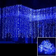 AGPtek 6Mx3M Linkable Fairy Curtain Lights Strings Connectable Lights 8 Lighting Modes