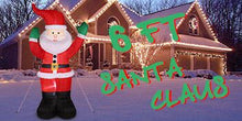 Load image into Gallery viewer, 6FT Santa Claus Inflatable Outdoor Decoration LED Lights Blow Up Christmas Yard
