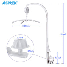 Load image into Gallery viewer, 26in Rotary Baby Cot Mobile Crib Bed Toy Infant Bell Hanging Stand Arm Bracket
