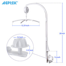 Load image into Gallery viewer, 28in Rotary Baby Cot Mobile Crib Bed Toy Infant Bell Hanging Stand Arm Bracket
