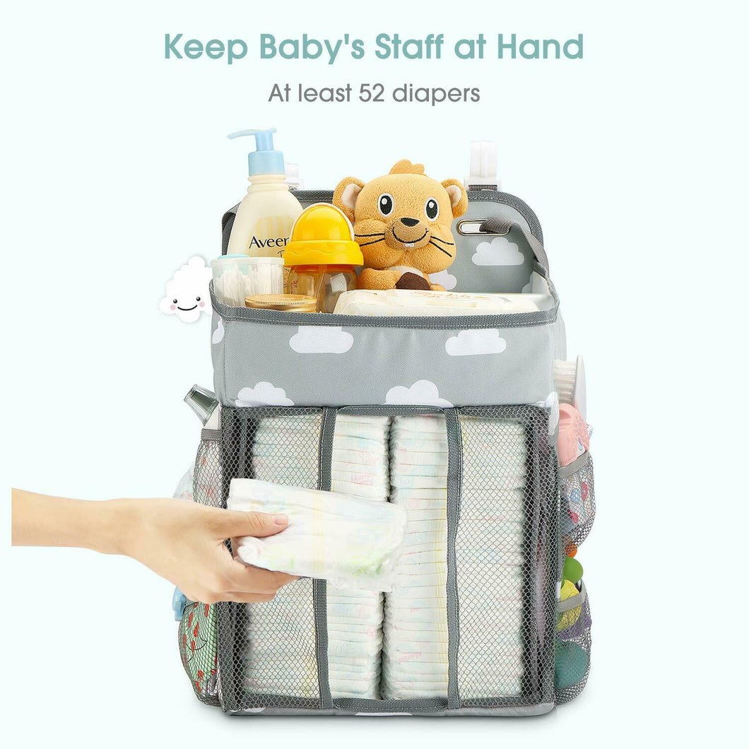 Baby Hanging Crib Organizer Nappy Diaper Changing Storage Caddy Bag Organiser
