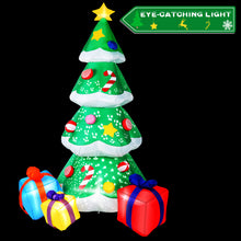 Load image into Gallery viewer, 7FT Inflatable Christmas Tree Santa Decor w/LED Lights Outdoor Yard Decoration
