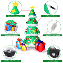 Load image into Gallery viewer, 7FT Inflatable Christmas Tree Santa Decor w/LED Lights Outdoor Yard Decoration
