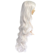 Load image into Gallery viewer, AGPTEK 33 inch Heat Resistant Curly Wavy Long Wigs Cosplay Halloween Silver Hair
