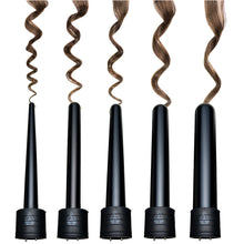 Load image into Gallery viewer, 5 IN 1 Curling Iron Wand Set Hair Curler Set w/ 5 Interchangeable Barrels Roller
