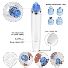 Load image into Gallery viewer, Unisex Electric Blackhead Remover Facial Skin Pore Cleaner Vacuum Acne Cleanser
