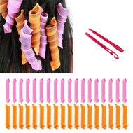 36pcs 21inch Elastic DIY Magic Hair Curlers Rollers Curlformers Spiral Ringlet