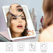 Load image into Gallery viewer, Magnifier USB Charging LED Makeup Mirrors Portable Vanity Lighted Rechargeable
