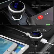 Load image into Gallery viewer, AGPTEK® Wireless In-Car Bluetooth 4.2 FM Transmitter Radio Adapter Car Kit with Faster USB Car Charger And Hands Free Calling, Support TF Card&amp;USB Flash Disk Play
