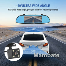 Load image into Gallery viewer, 7&#39;&#39; HD 1080P Car DVR Dual Lens Camera Vehicle Rearview Mirror Dash Cam Recorder
