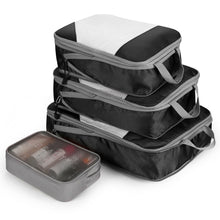 Load image into Gallery viewer, 4PCS Black Travel Suitcase Storage Bag Set Luggage Organizer Bags Clothes Packing Cube
